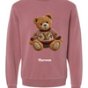 Faux Crochet Lux Bear - Independent Trading Co Crewneck
