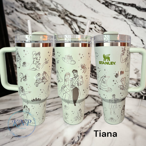 Tiana 40oz Tumbler Sublimation Tumbler With Handle Princess Frog Stanley  Dupe Stanley Tumbler 