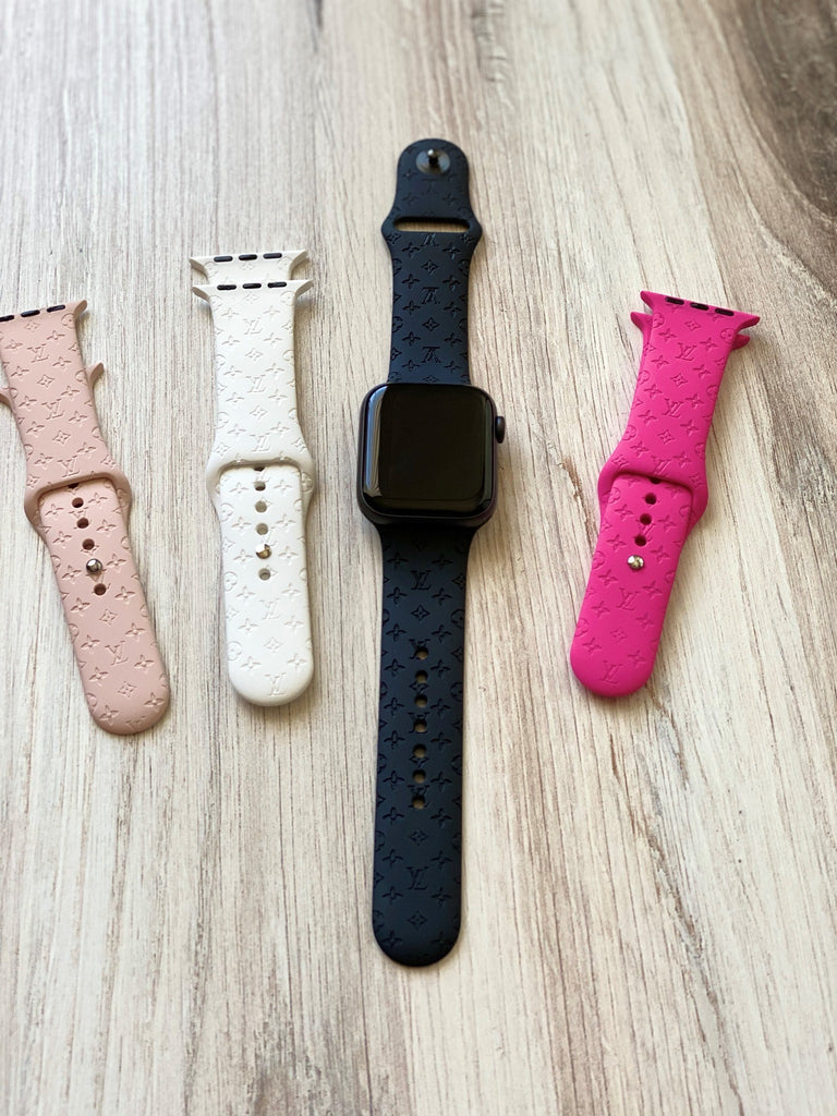 Personalized Band for Apple Watch Preppy Stripe Nude Vegan 