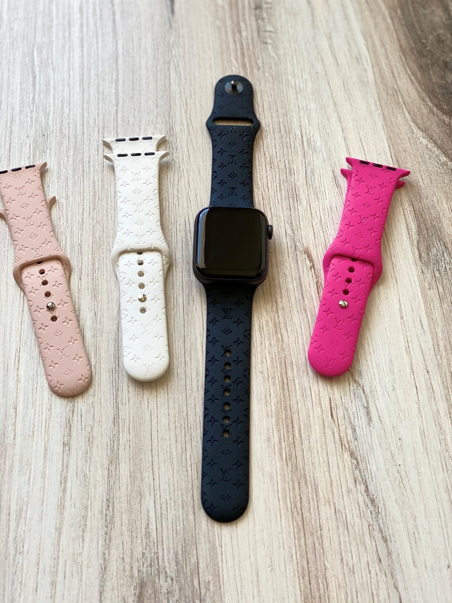 Custom 18K Gold Plated 45MM Apple Watch SERIES 7 Louis Vuitton Band LTE GPS  02