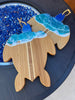 Ocean waves bamboo charcuterie board