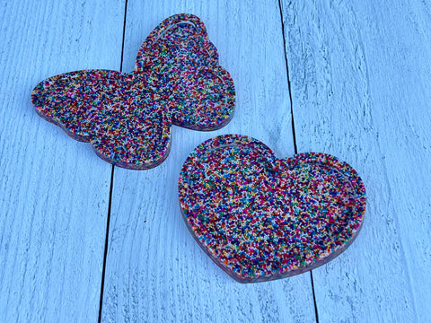Sprinkles Heart & Butterfly Trinket Trays