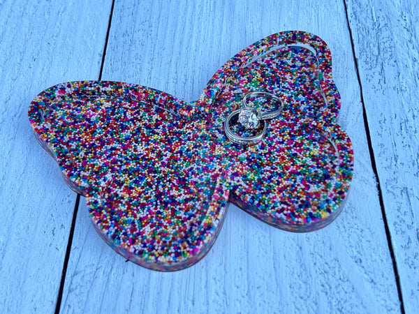 Sprinkles Heart & Butterfly Trinket Trays