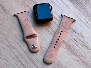 Apple Watch Silicone Sports Band / Strap Custom Engraved Any 